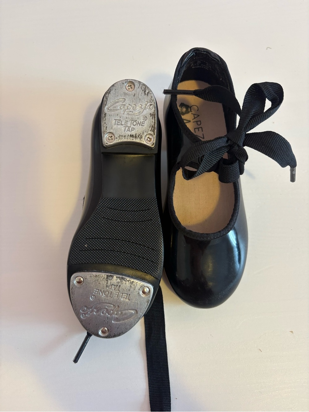 Capezio Black Patent Mary Jane Tap Shoes for Kids